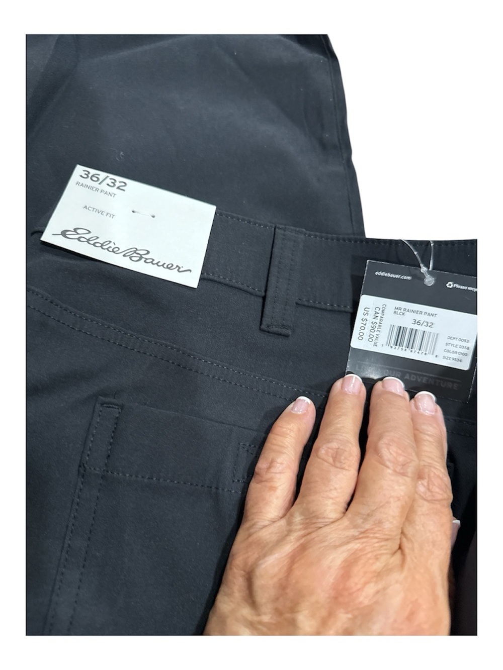 Eddie Bauer Black Active-Fit Ranger Pants